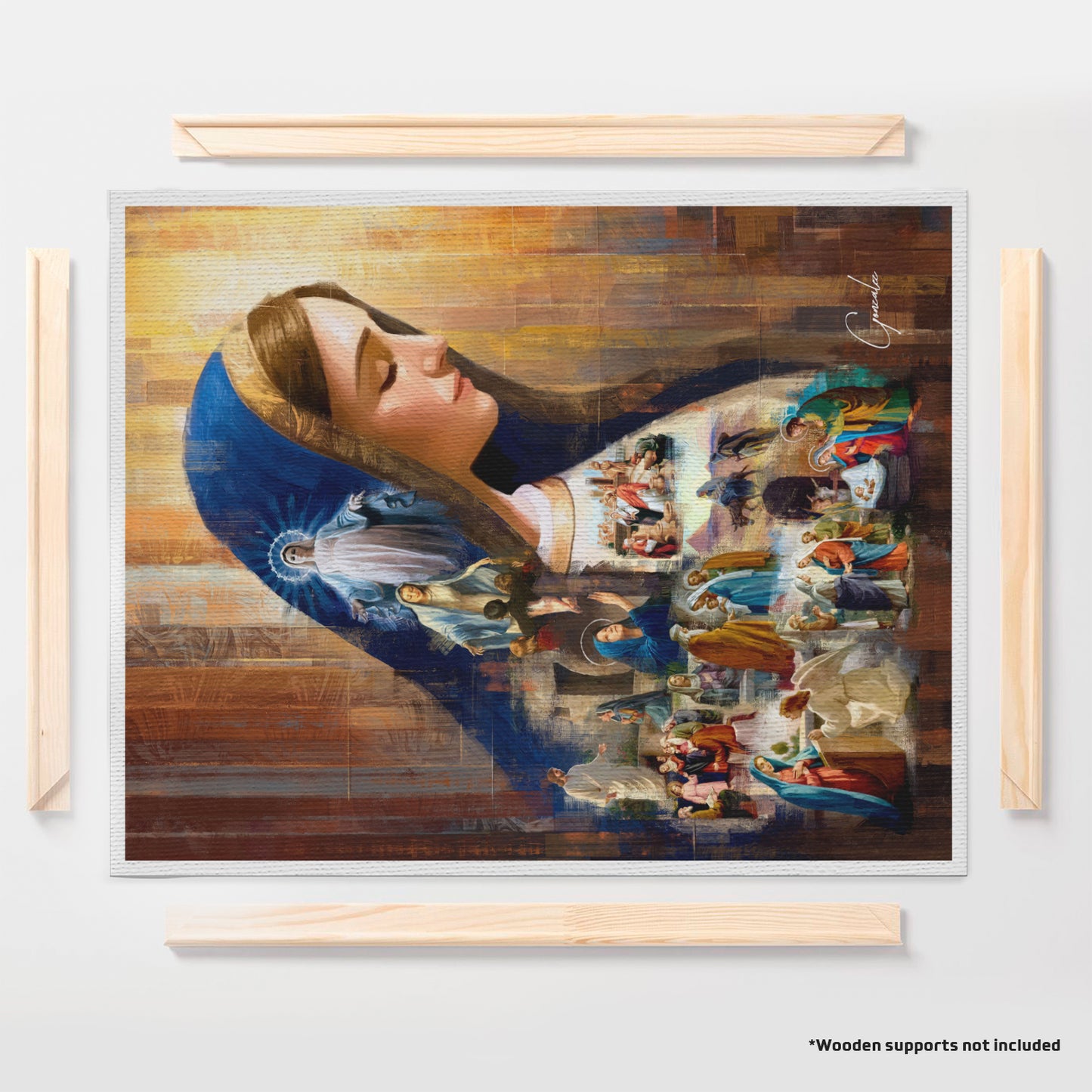 अमूर्त रंगीन पर्वत - 3 भाग