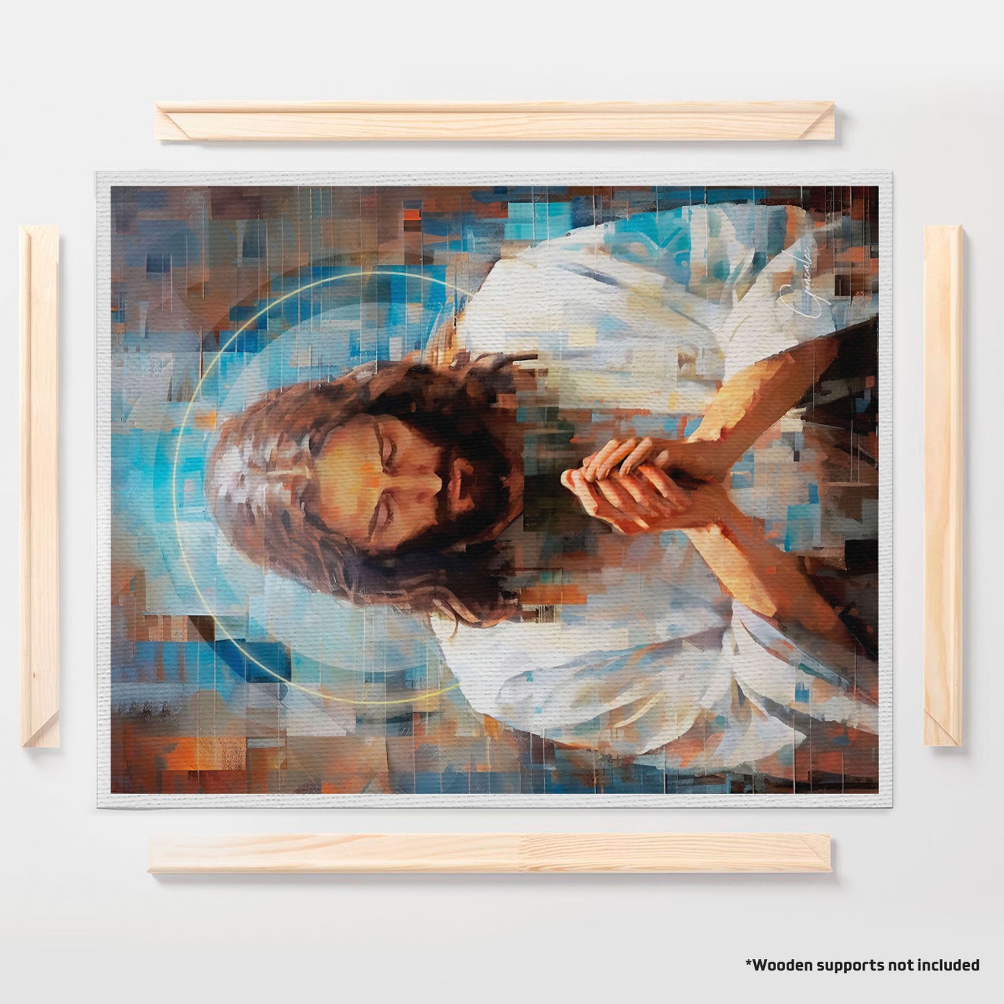 अमूर्त रंगीन पर्वत - 3 भाग