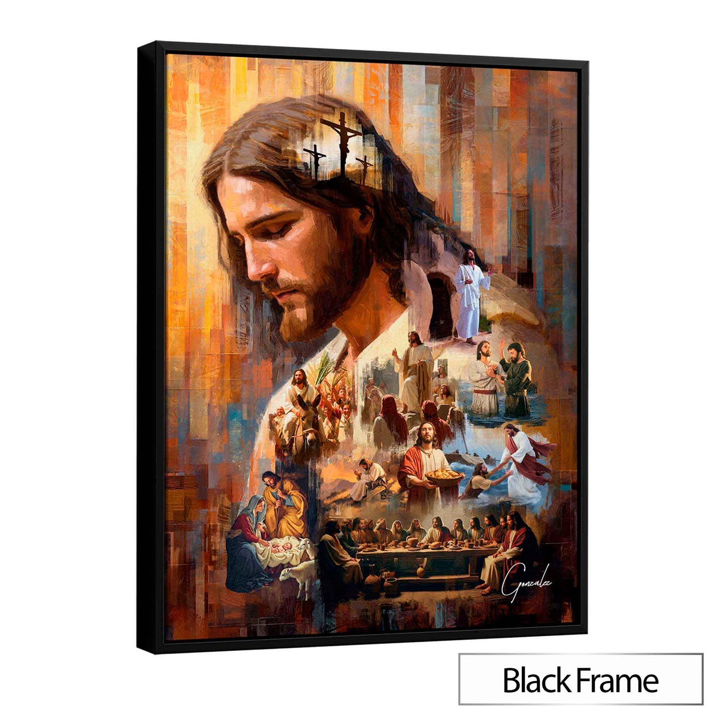 अमूर्त रंगीन पर्वत - 3 भाग