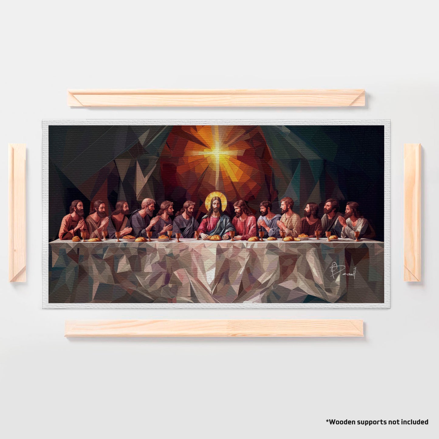 अमूर्त रंगीन पर्वत - 3 भाग