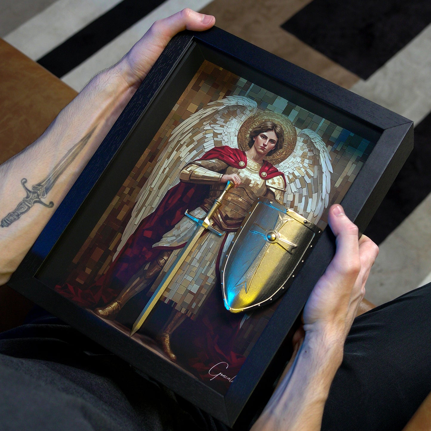 अमूर्त रंगीन पर्वत - 3 भाग