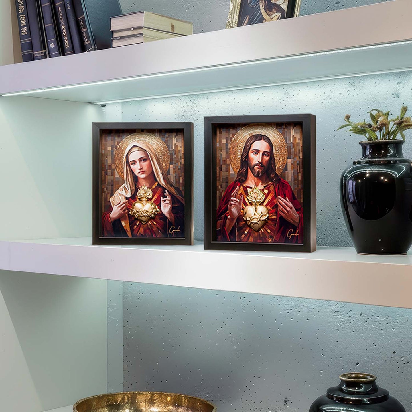 अमूर्त रंगीन पर्वत - 3 भाग