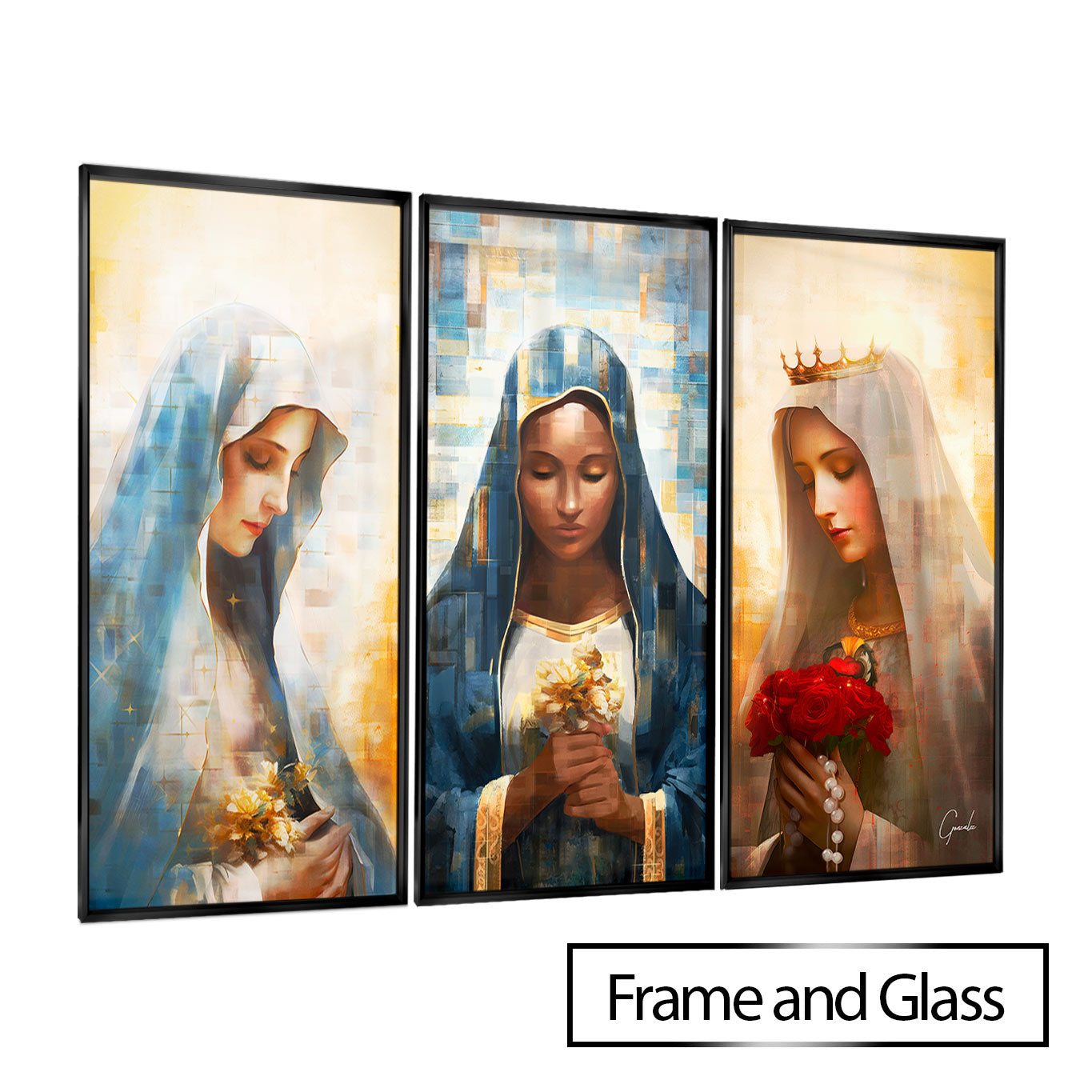 Blessed Virgins Grid Art - 3 Parts