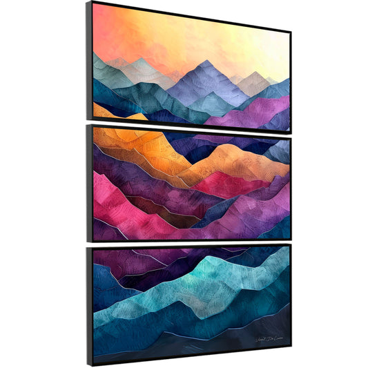 Abstract Colorful Mountains - 3 Parts