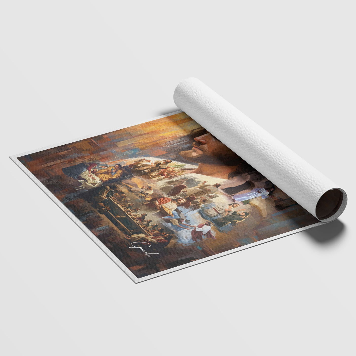 अमूर्त रंगीन पर्वत - 3 भाग