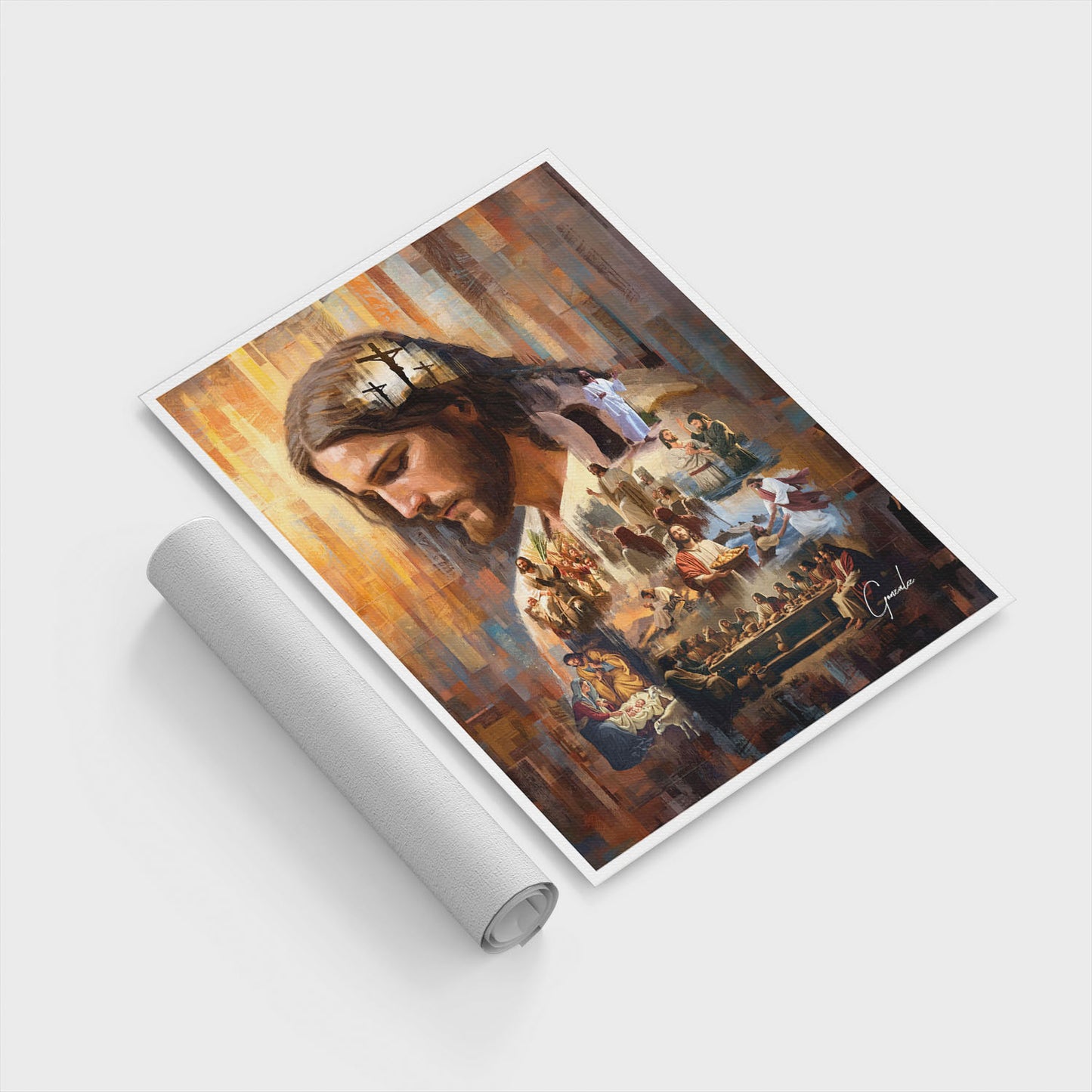 अमूर्त रंगीन पर्वत - 3 भाग