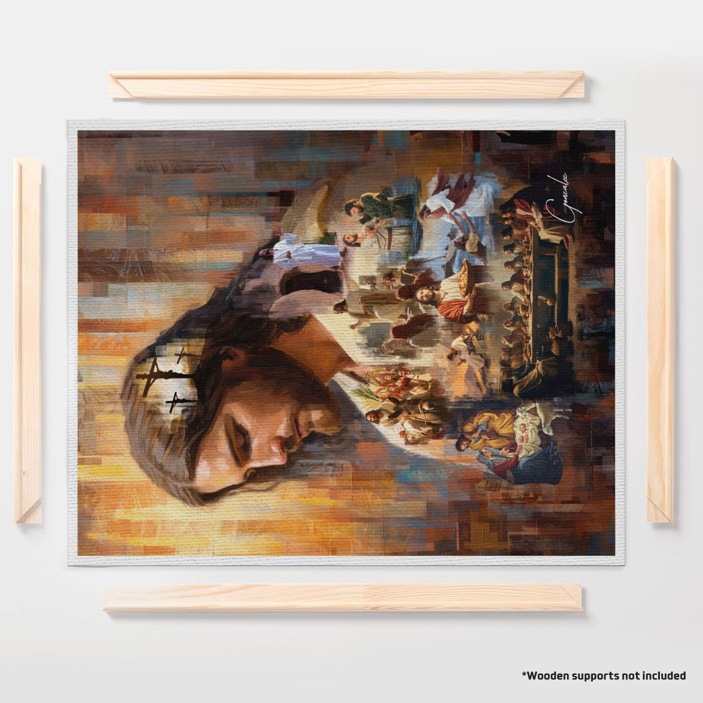 अमूर्त रंगीन पर्वत - 3 भाग