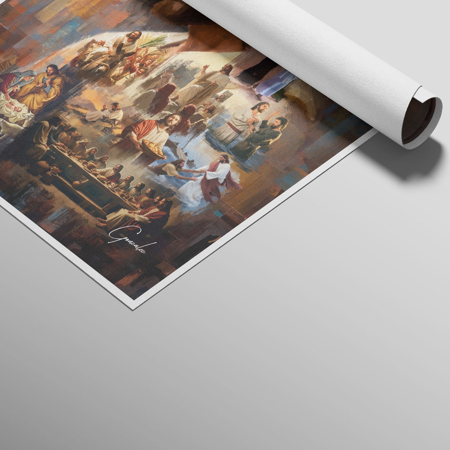 अमूर्त रंगीन पर्वत - 3 भाग