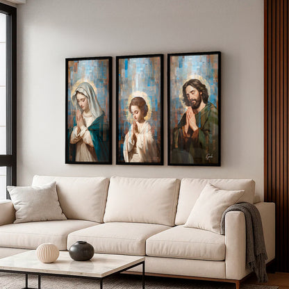 Holy Family Grid Art 3 Parts