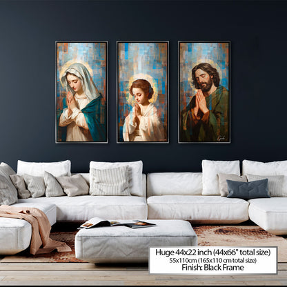 Holy Family Grid Art 3 Parts
