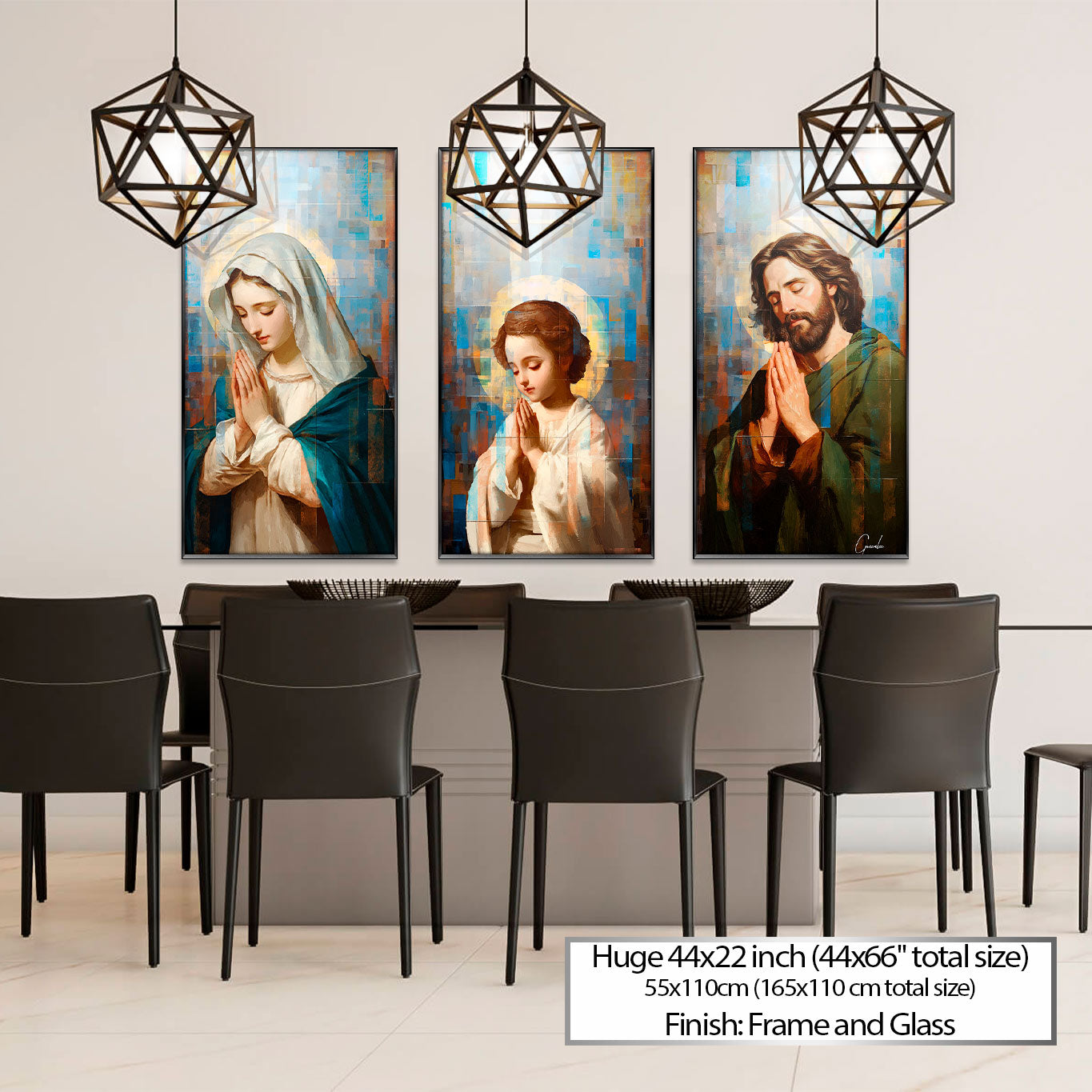 Holy Family Grid Art 3 Parts