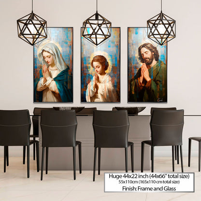 Holy Family Grid Art 3 Parts