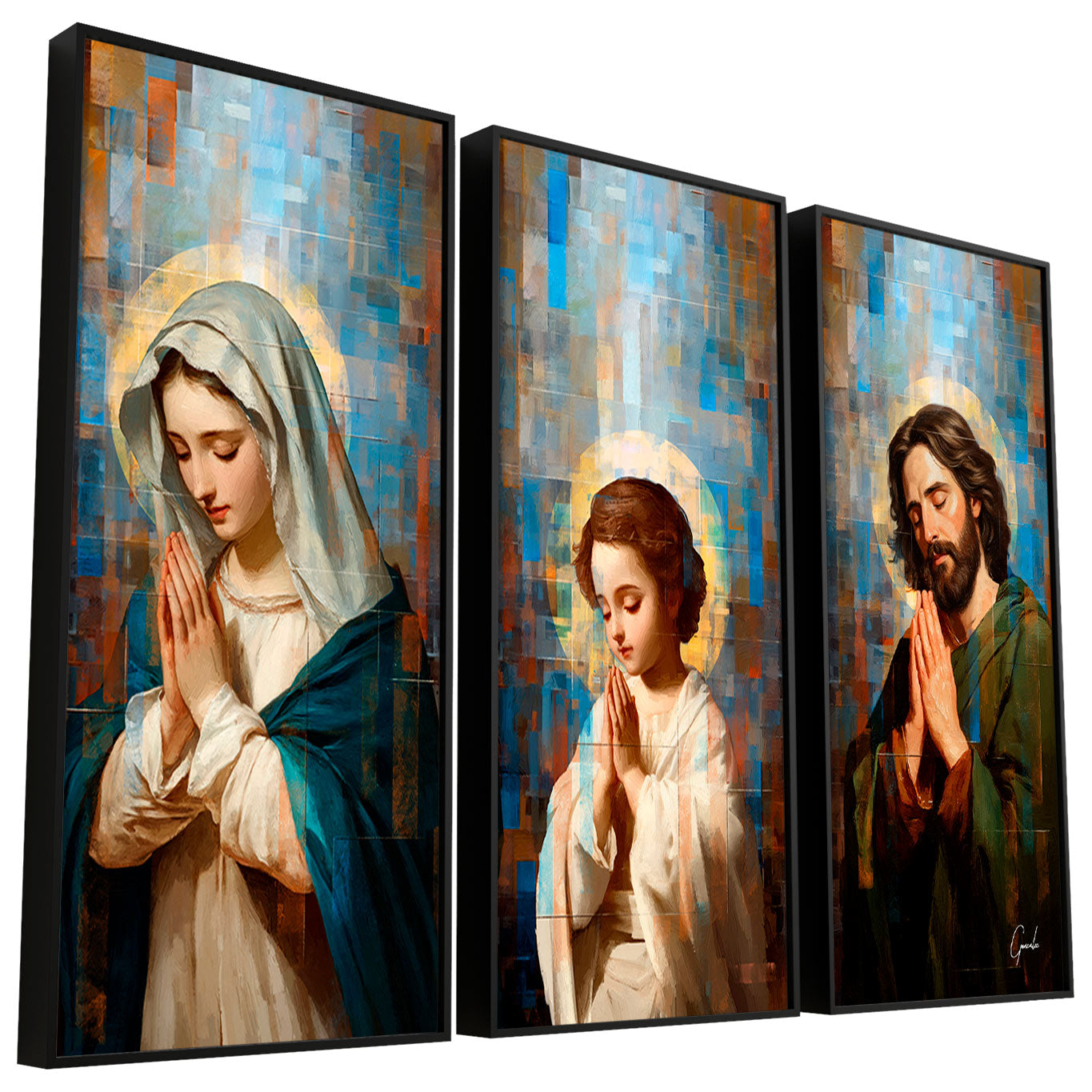 Holy Family Grid Art 3 Parts