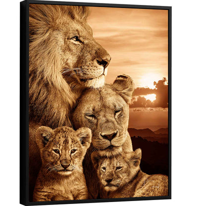 Colorful Lion Family