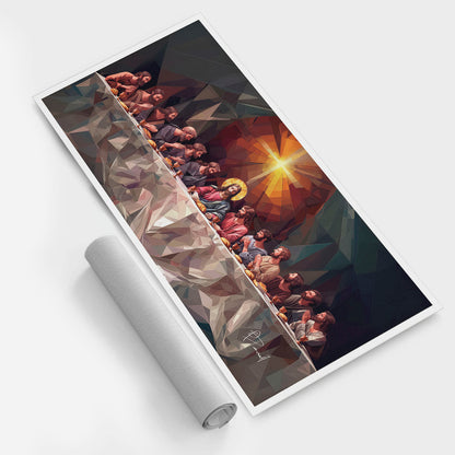 अमूर्त रंगीन पर्वत - 3 भाग