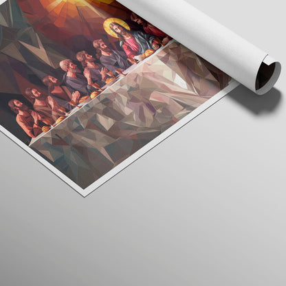 अमूर्त रंगीन पर्वत - 3 भाग