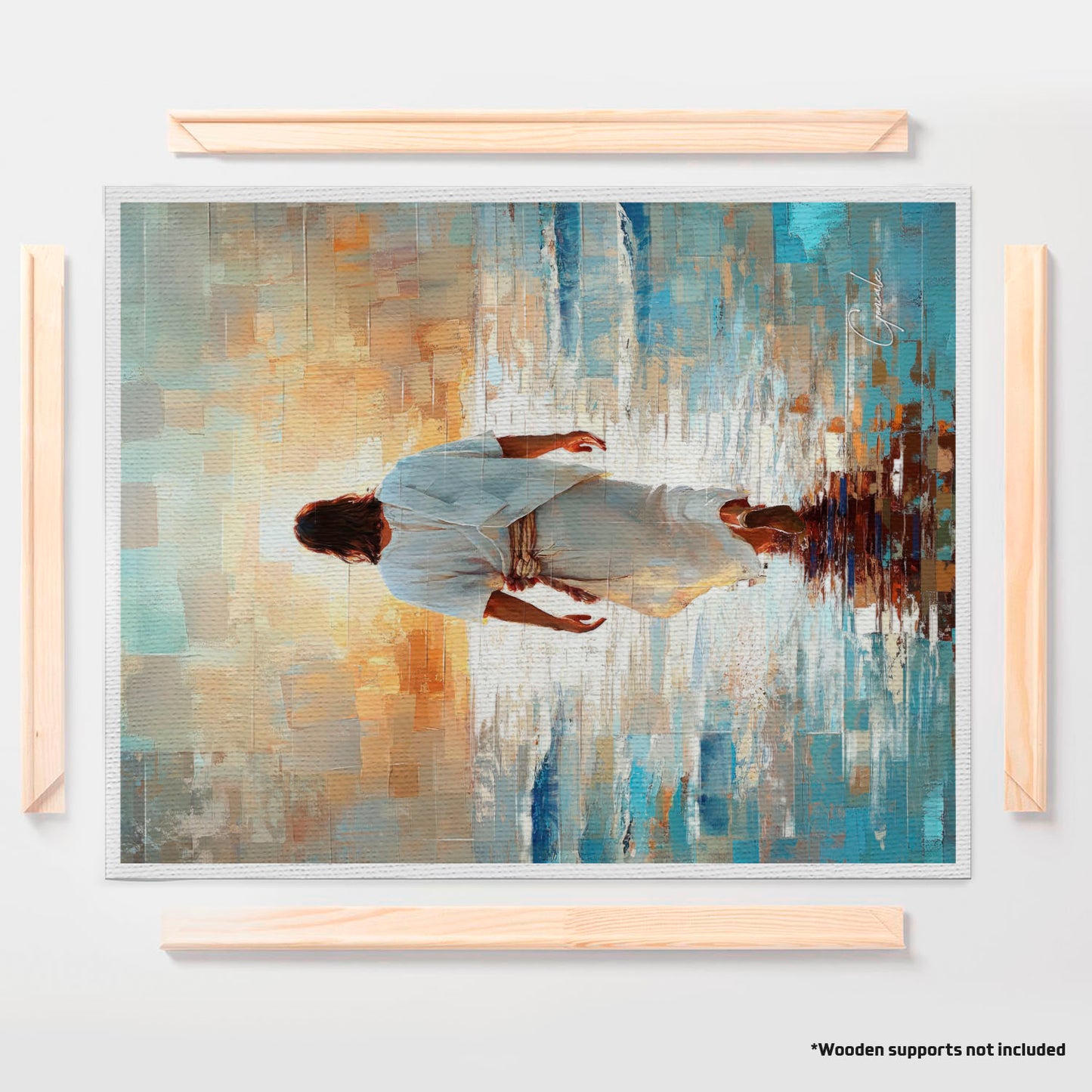 Jesus on the Water Grid Art