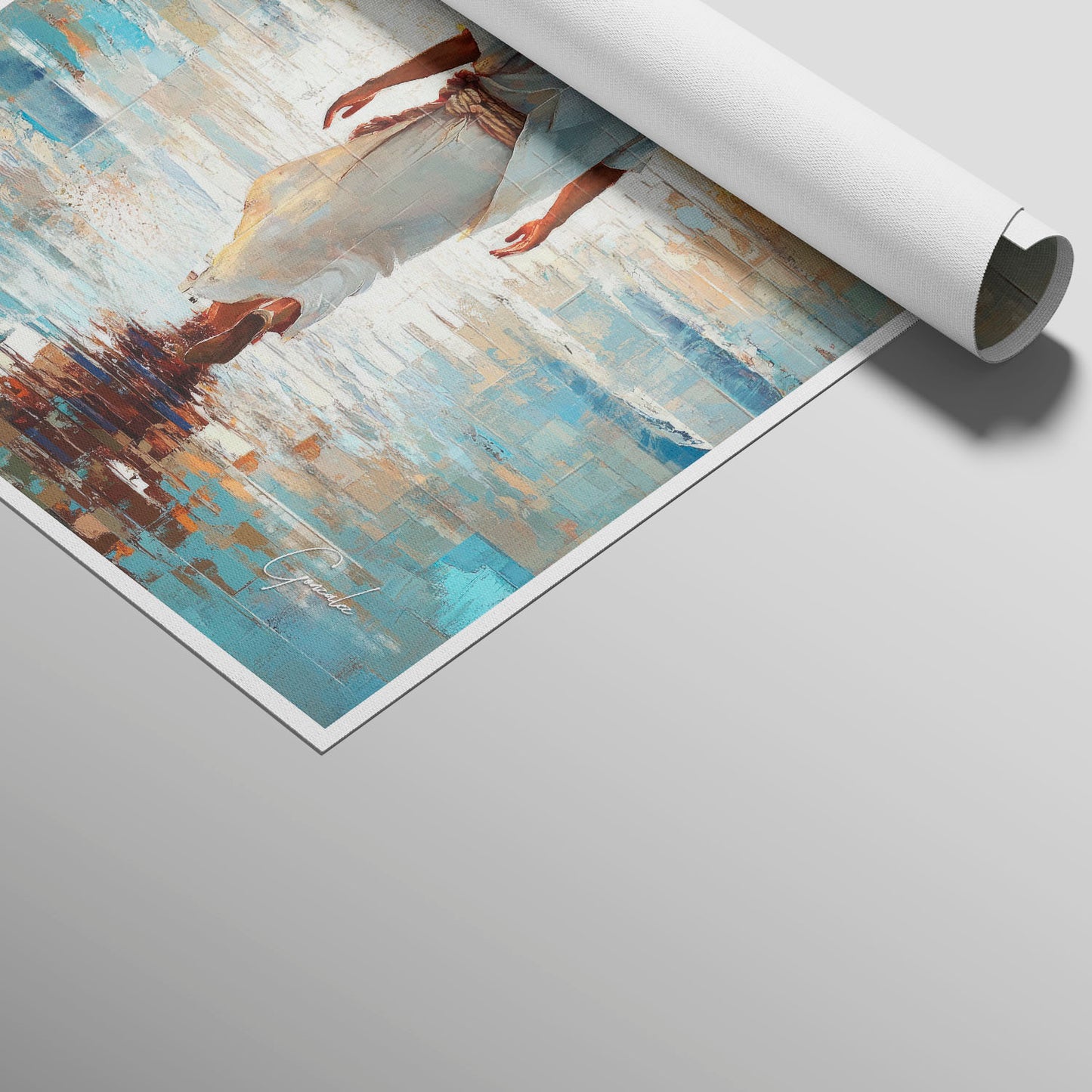 Jesus on the Water Grid Art