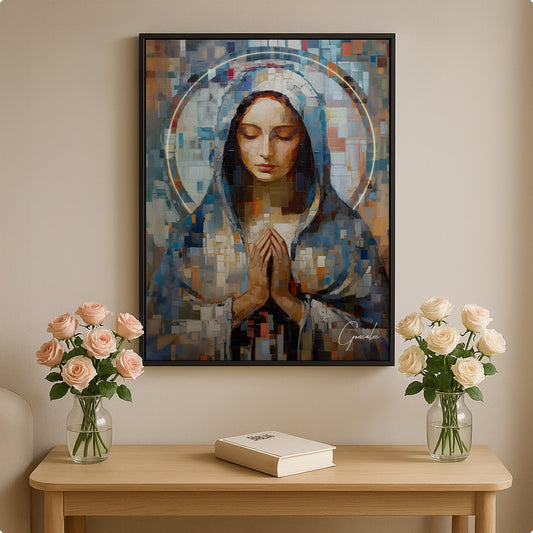 Virgin Mary Grid Art