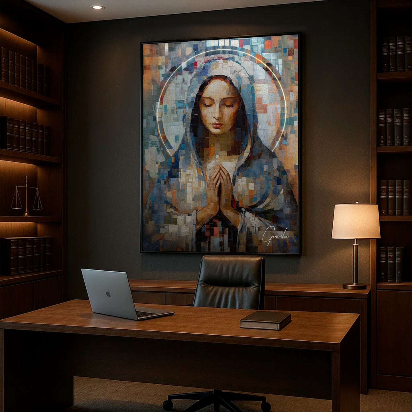 Virgin Mary Grid Art