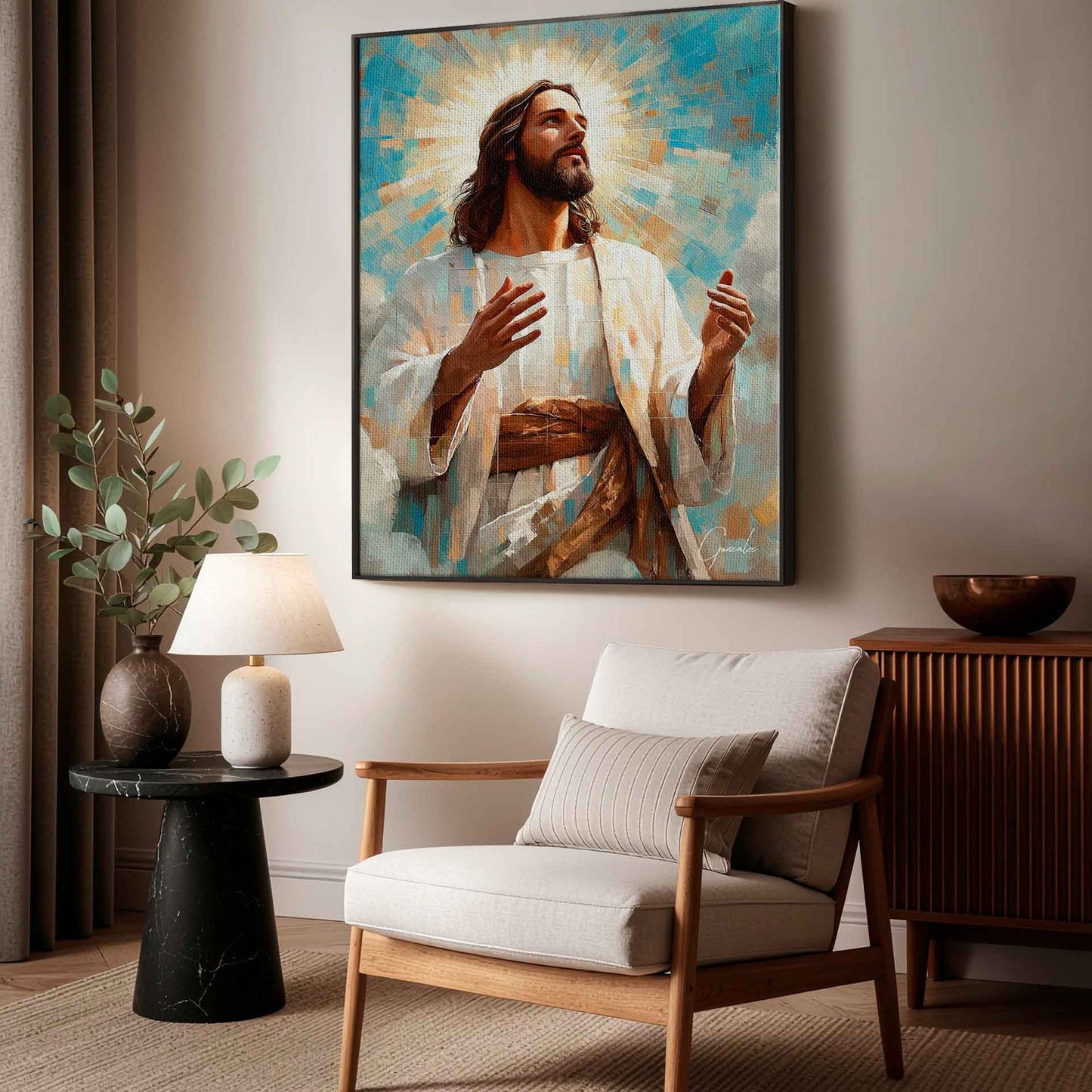 Jesus is the Light Grid Art