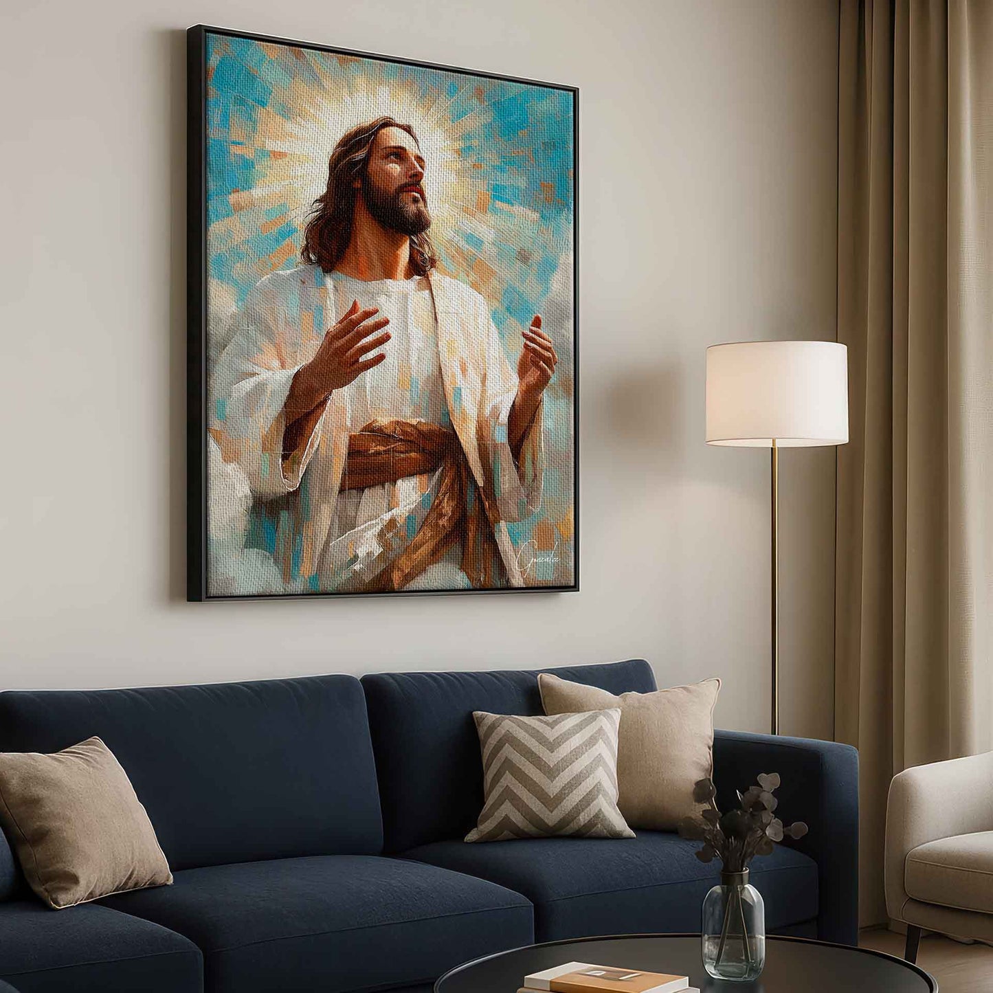 Jesus is the Light Grid Art