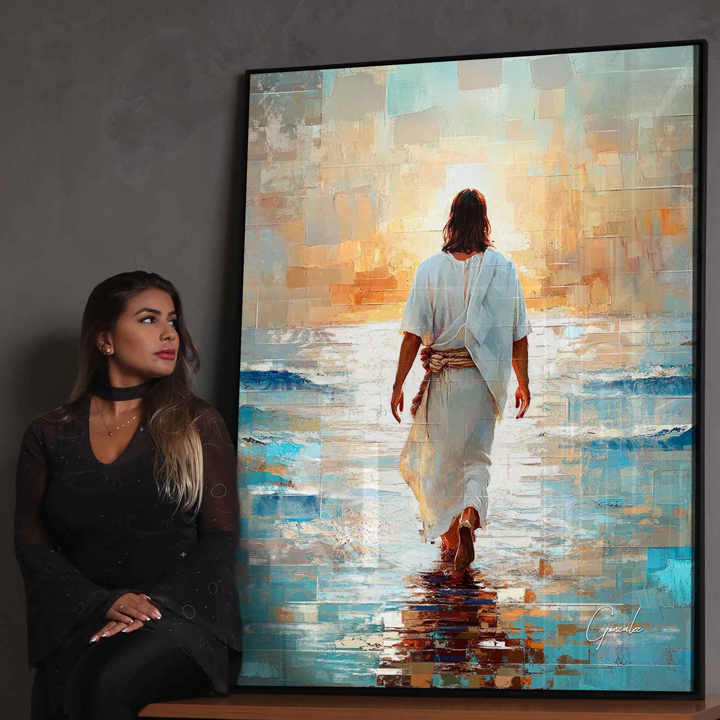 अमूर्त रंगीन पर्वत - 3 भाग