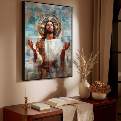 Jesus and the Saint Benedict Medal GridArt