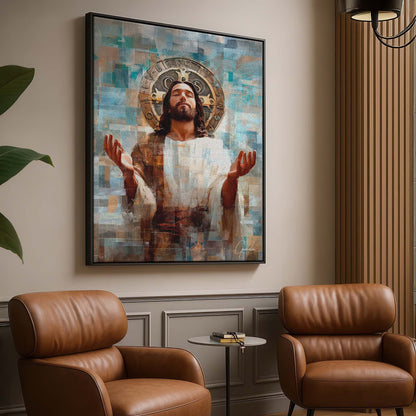 Jesus and the Saint Benedict Medal GridArt