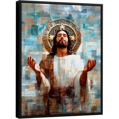 Jesus and the Saint Benedict Medal GridArt