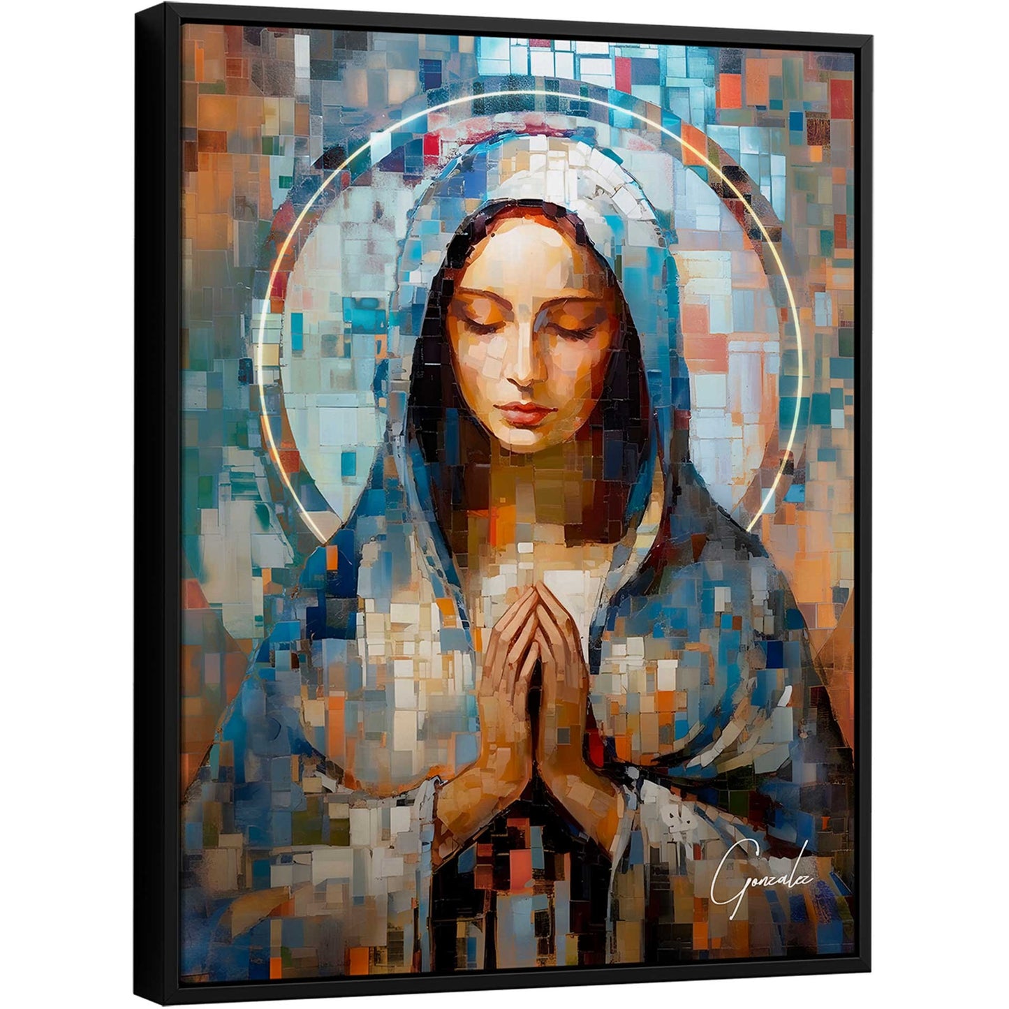 Virgin Mary Grid Art