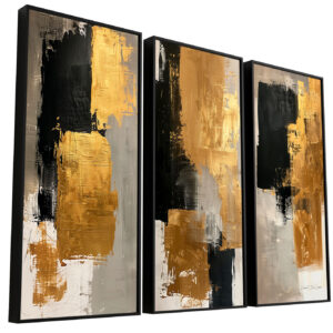 Abstract Gold Contrasts 3 Parts