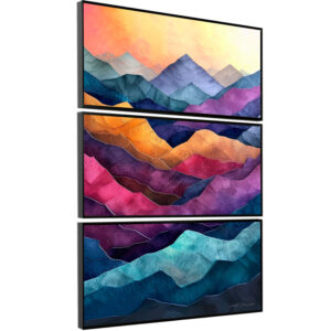 Abstract Colorful Mountains - 3 Parts